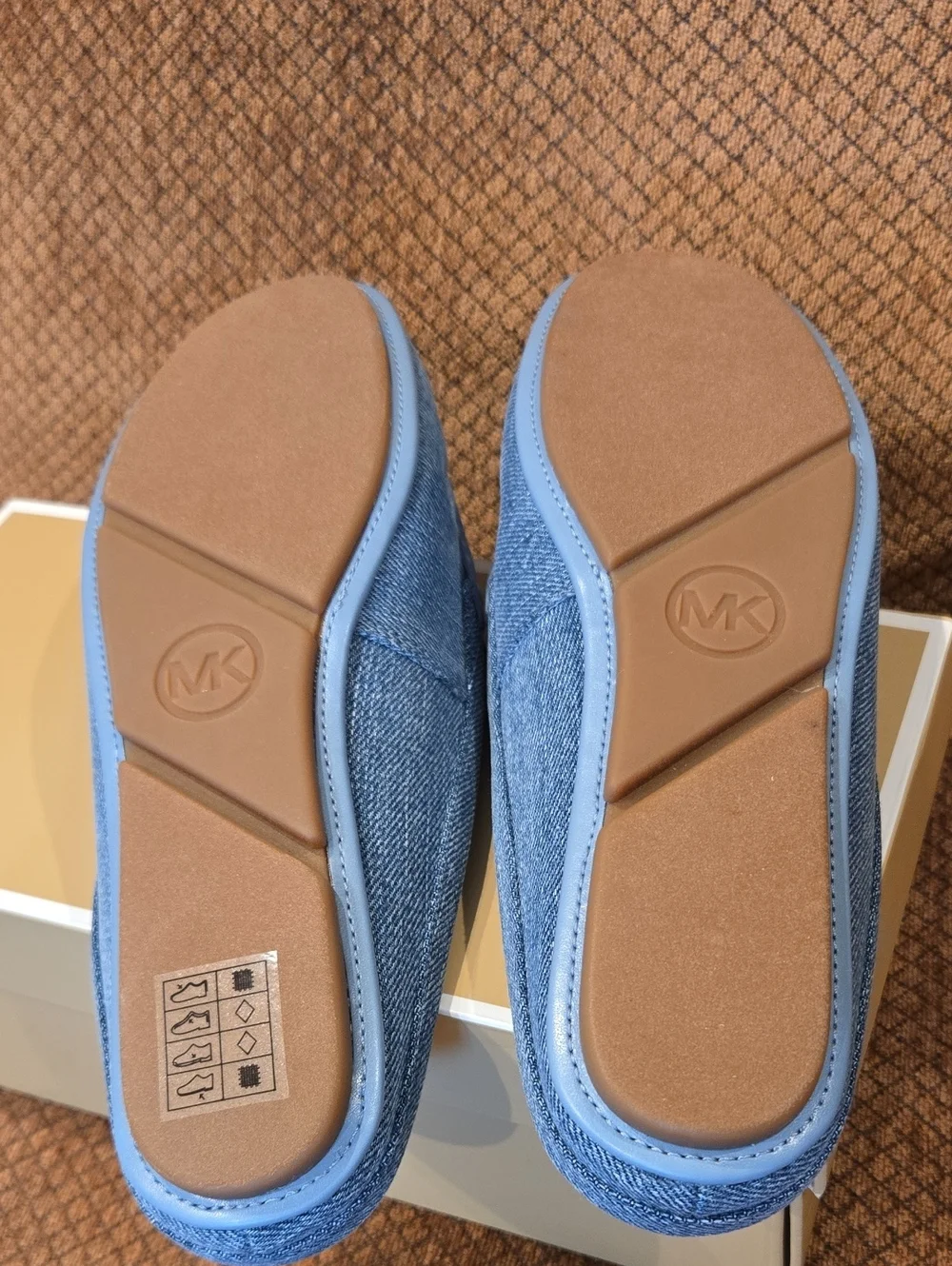 Michael Kors Greta Washed Denim Mule Loafers with Bow